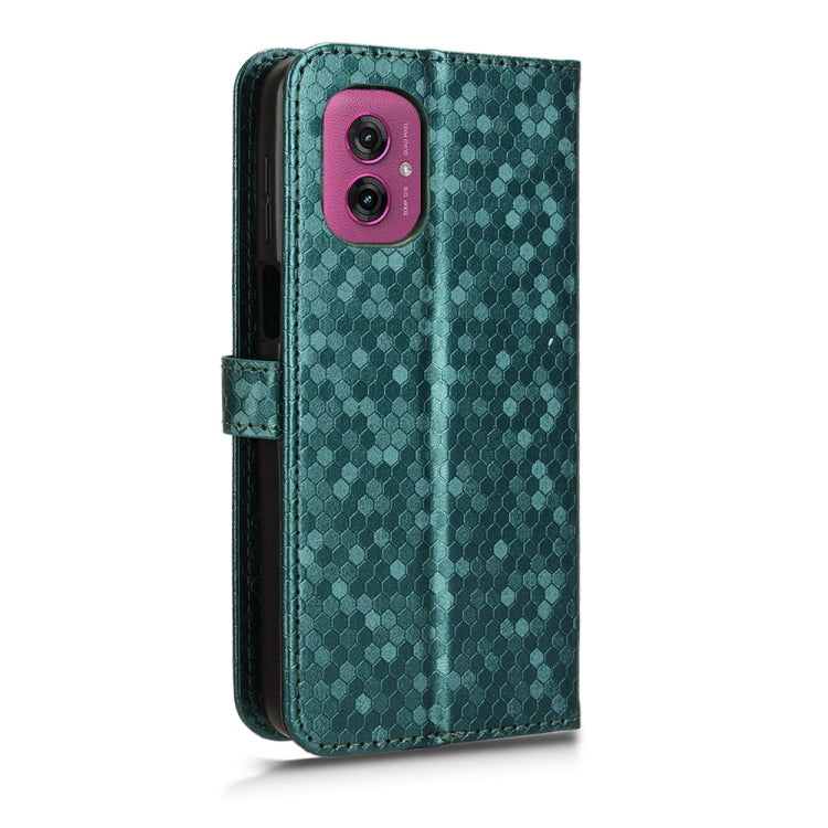 For Motorola Moto G55 5G Honeycomb Dot Texture Leather Phone Case