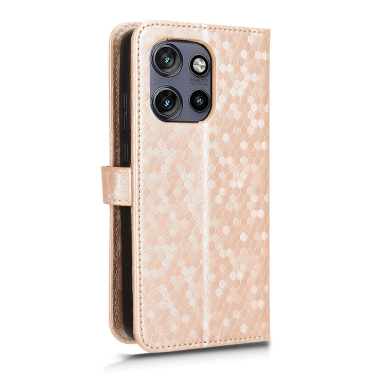 For Motorola Edge 50 Neo / S50 5G Honeycomb Dot Texture Leather Phone Case