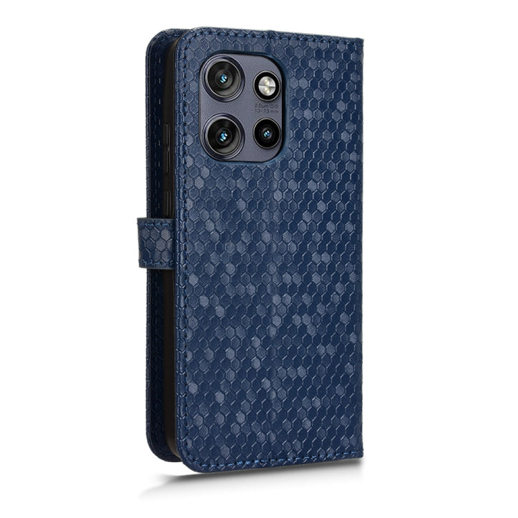 For Motorola Edge 50 Neo / S50 5G Honeycomb Dot Texture Leather Phone Case