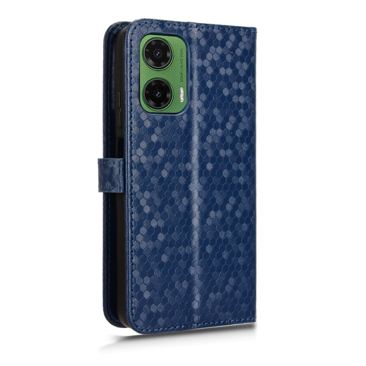 For Motorola Moto G35 5G Honeycomb Dot Texture Leather Phone Case