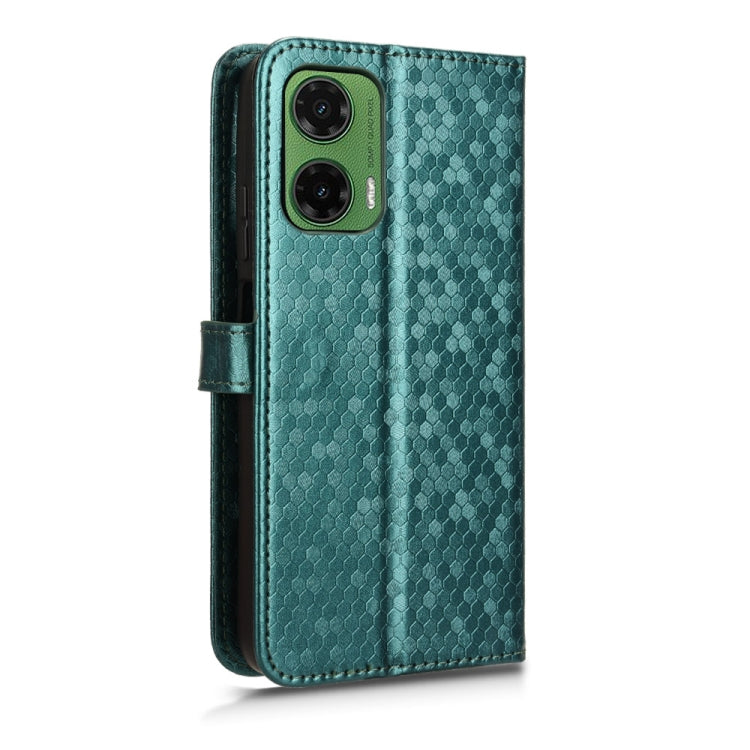 For Motorola Moto G35 5G Honeycomb Dot Texture Leather Phone Case