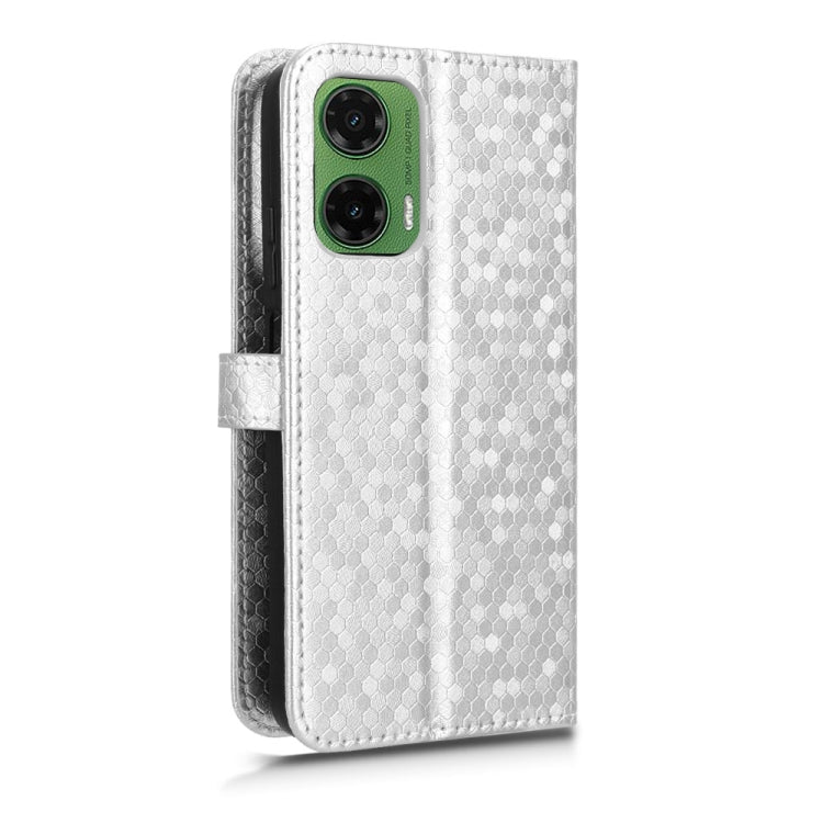For Motorola Moto G35 5G Honeycomb Dot Texture Leather Phone Case