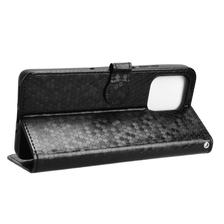 For Motorola Moto G75 5G Honeycomb Dot Texture Leather Phone Case