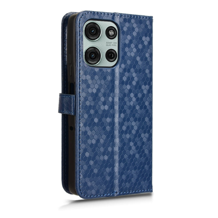 For Motorola Moto G75 5G Honeycomb Dot Texture Leather Phone Case