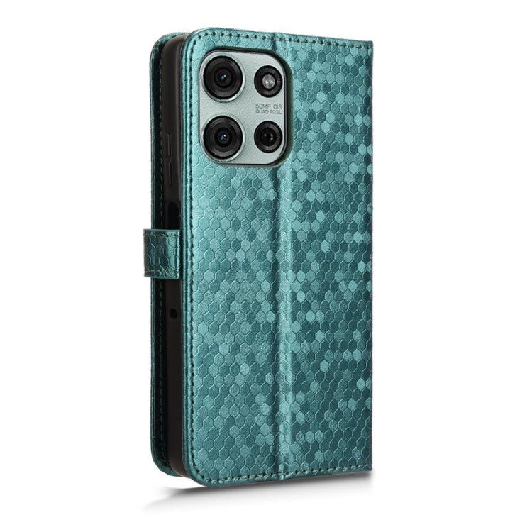 For Motorola Moto G75 5G Honeycomb Dot Texture Leather Phone Case