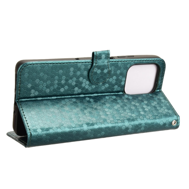 For Motorola Moto G75 5G Honeycomb Dot Texture Leather Phone Case