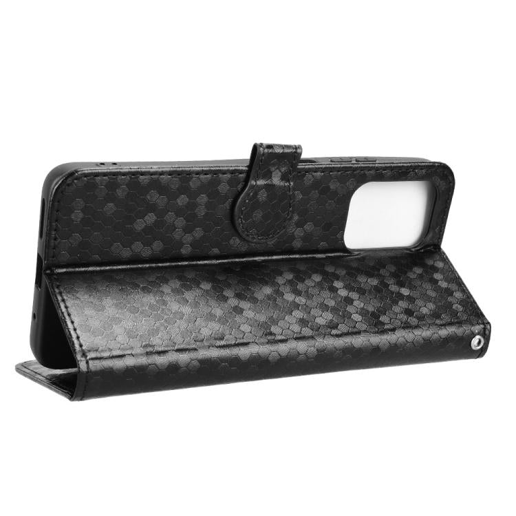 For Motorola Moto G05 / E15 Honeycomb Dot Texture Leather Phone Case