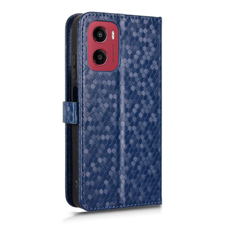 For Motorola Moto G05 / E15 Honeycomb Dot Texture Leather Phone Case