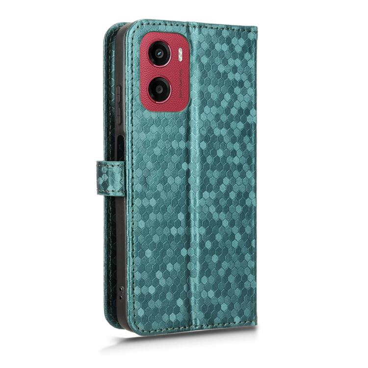 For Motorola Moto G05 / E15 Honeycomb Dot Texture Leather Phone Case