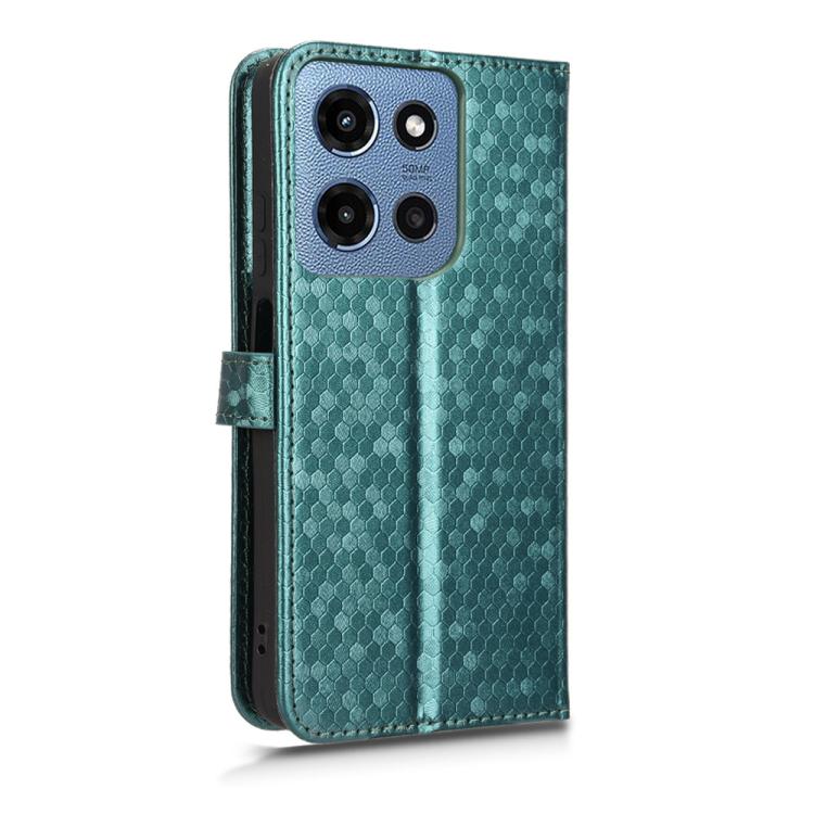For Motorola Moto G 5G 2025 Honeycomb Dot Texture Leather Phone Case