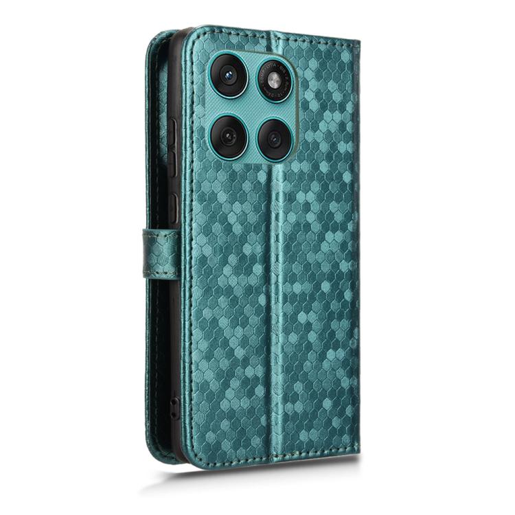 For Motorola Edge 5G 2025 Honeycomb Dot Texture Leather Phone Case