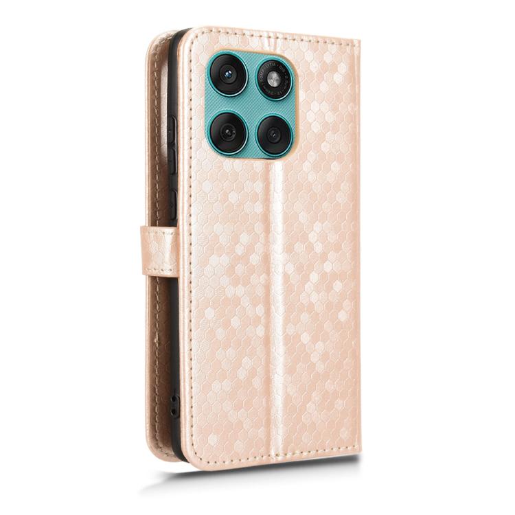 For Motorola Edge 60 Fusion Honeycomb Dot Texture Leather Phone Case