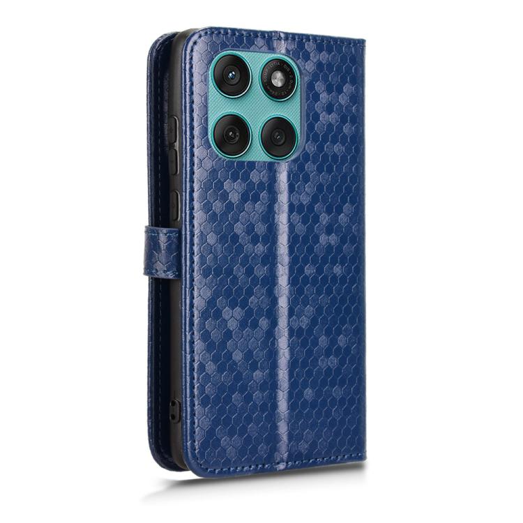 For Motorola Edge 60 Fusion Honeycomb Dot Texture Leather Phone Case