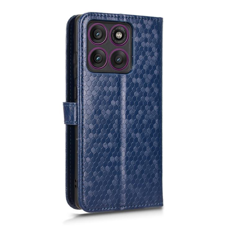 For Motorola Edge 60 Pro Honeycomb Dot Texture Leather Phone Case