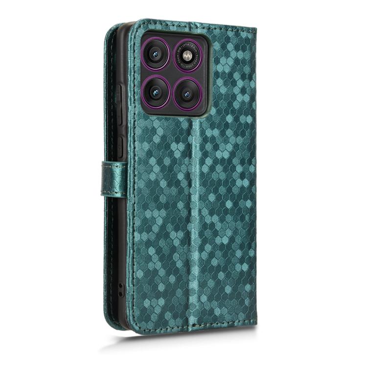 For Motorola Edge 60 Pro Honeycomb Dot Texture Leather Phone Case