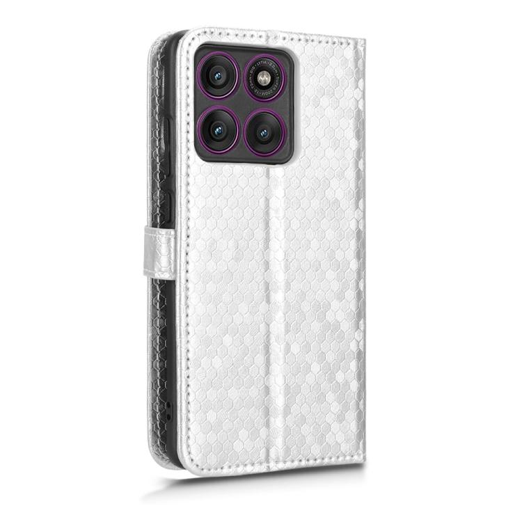 For Motorola Edge 60 Pro Honeycomb Dot Texture Leather Phone Case