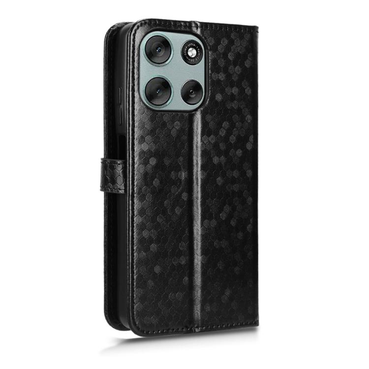 For Motorola Moto G56 5G Honeycomb Dot Texture Leather Phone Case
