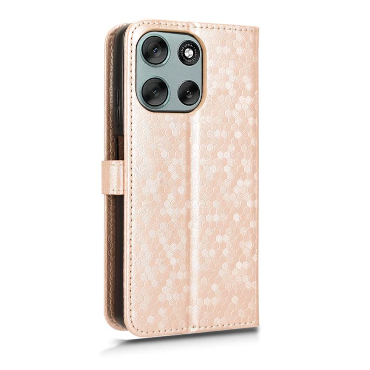 For Motorola Moto G56 5G Honeycomb Dot Texture Leather Phone Case