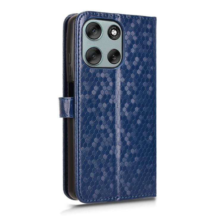 For Motorola Moto G56 5G Honeycomb Dot Texture Leather Phone Case