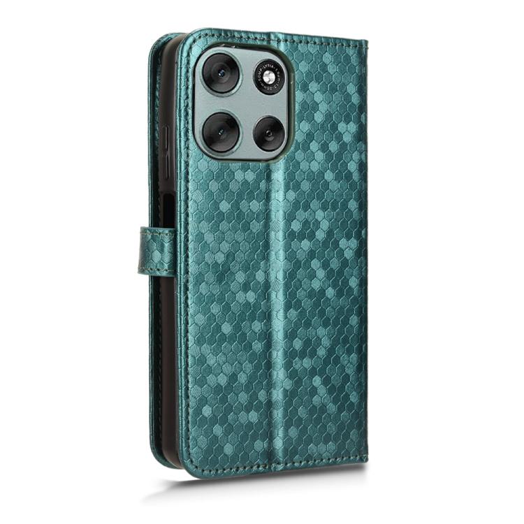 For Motorola Moto G56 5G Honeycomb Dot Texture Leather Phone Case