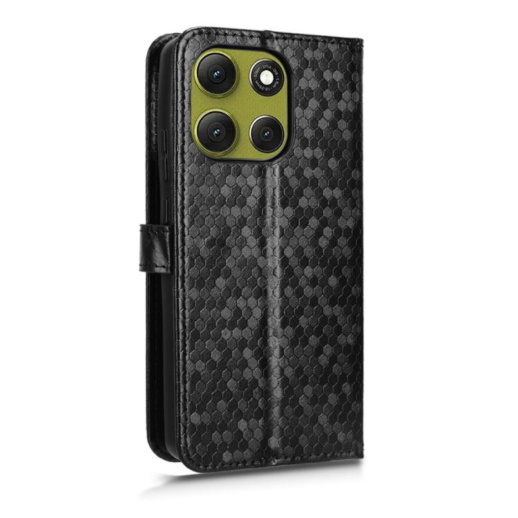For Motorola Moto G86 Power 5G Honeycomb Dot Texture Leather Phone Case