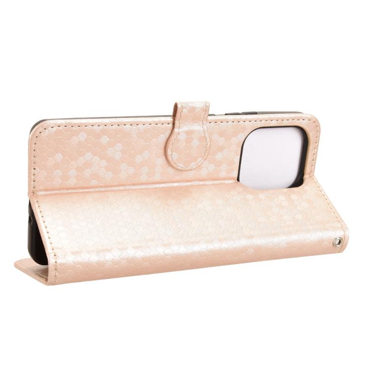 For Motorola Moto G86 Power 5G Honeycomb Dot Texture Leather Phone Case