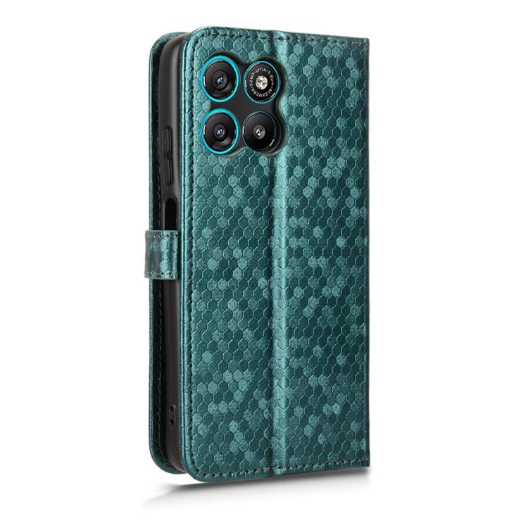 For Motorola Moto G67 Power / G57 Power Honeycomb Dot Texture Leather Phone Case