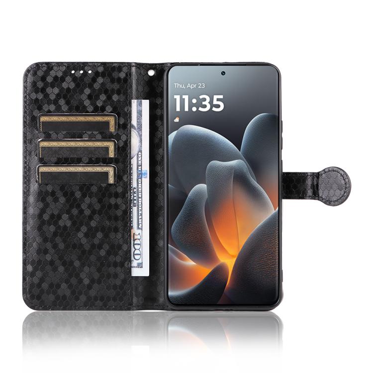 For Motorola Moto X70 Air Pro 5G Honeycomb Dot Texture Leather Phone Case