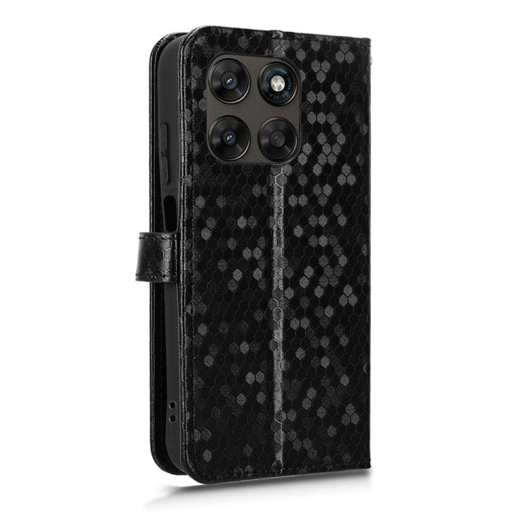 For Motorola Moto G67 5G / G77 5G Honeycomb Dot Texture Leather Phone Case