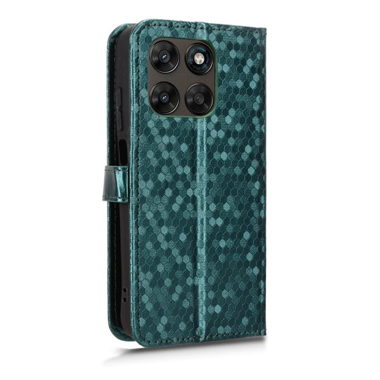 For Motorola Moto G67 5G / G77 5G Honeycomb Dot Texture Leather Phone Case