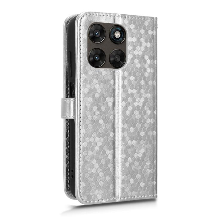 For Motorola Moto G67 5G / G77 5G Honeycomb Dot Texture Leather Phone Case
