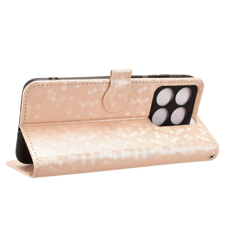 For Motorola Edge 70 Fusion 5 Honeycomb Dot Texture Leather Phone Case