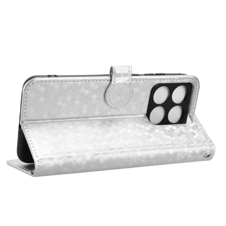 For Motorola Edge 70 Fusion 5 Honeycomb Dot Texture Leather Phone Case