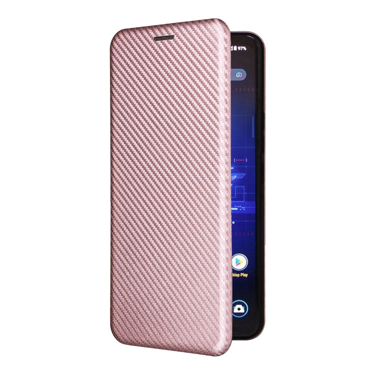 For ASUS ROG Phone 8 Carbon Fiber Texture Flip Leather Phone Case