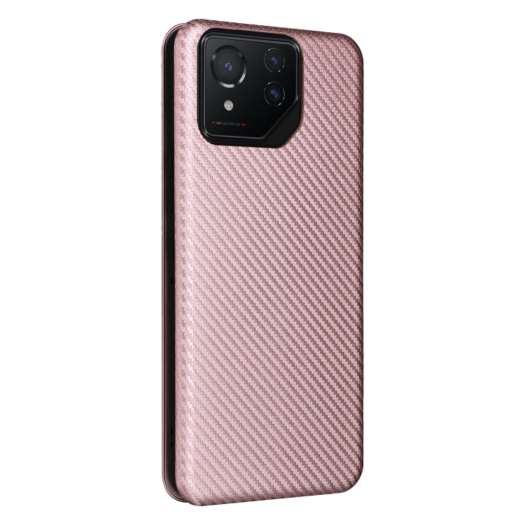 For ASUS ROG Phone 8 Carbon Fiber Texture Flip Leather Phone Case