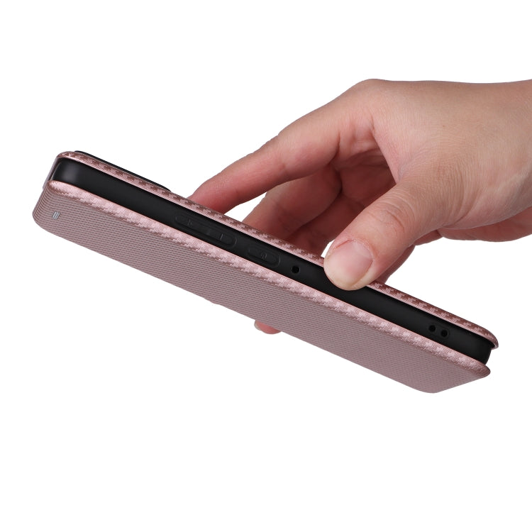 For ASUS ROG Phone 8 Carbon Fiber Texture Flip Leather Phone Case