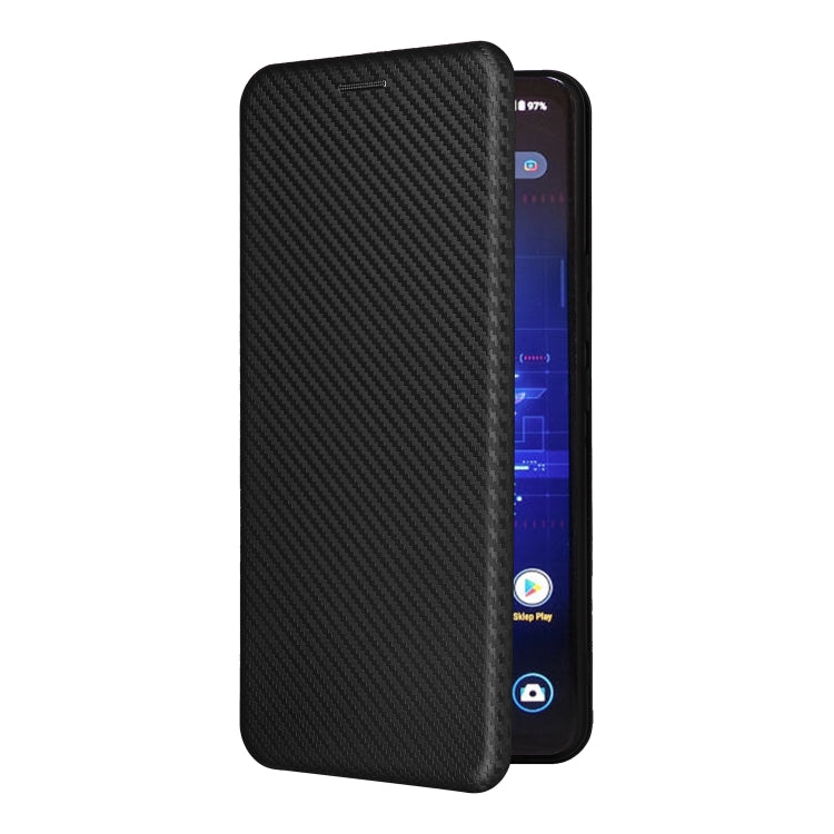 For ASUS ROG Phone 8 Carbon Fiber Texture Flip Leather Phone Case
