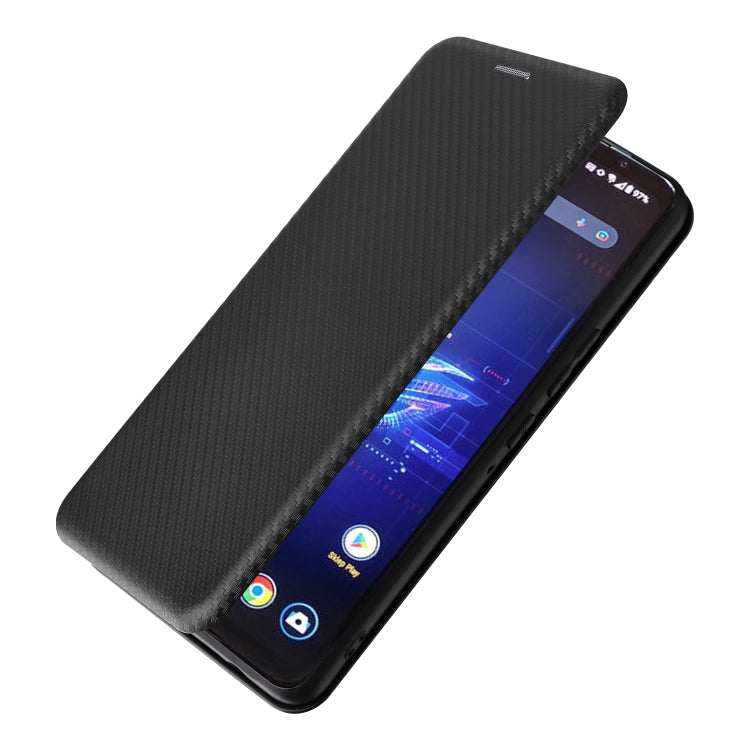 For ASUS ROG Phone 8 Carbon Fiber Texture Flip Leather Phone Case