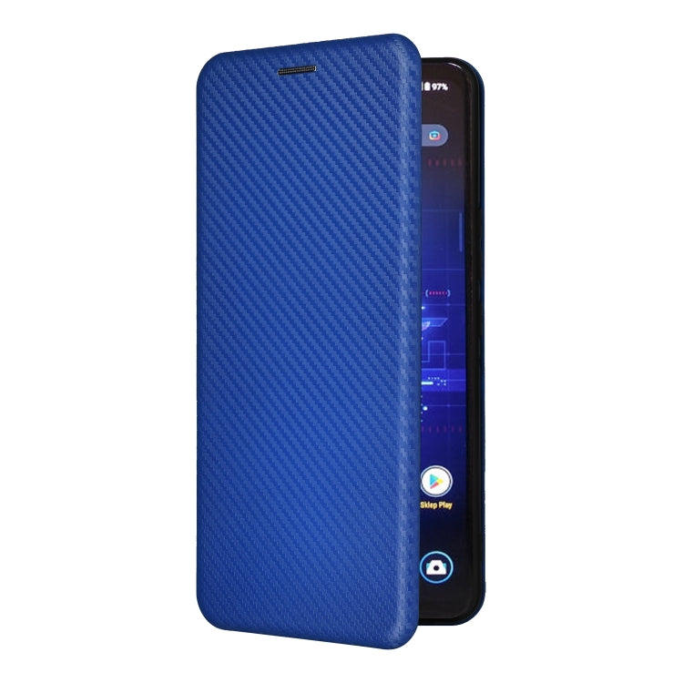 For ASUS ROG Phone 8 Carbon Fiber Texture Flip Leather Phone Case