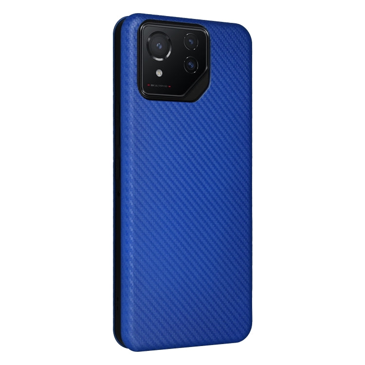 For ASUS ROG Phone 8 Carbon Fiber Texture Flip Leather Phone Case