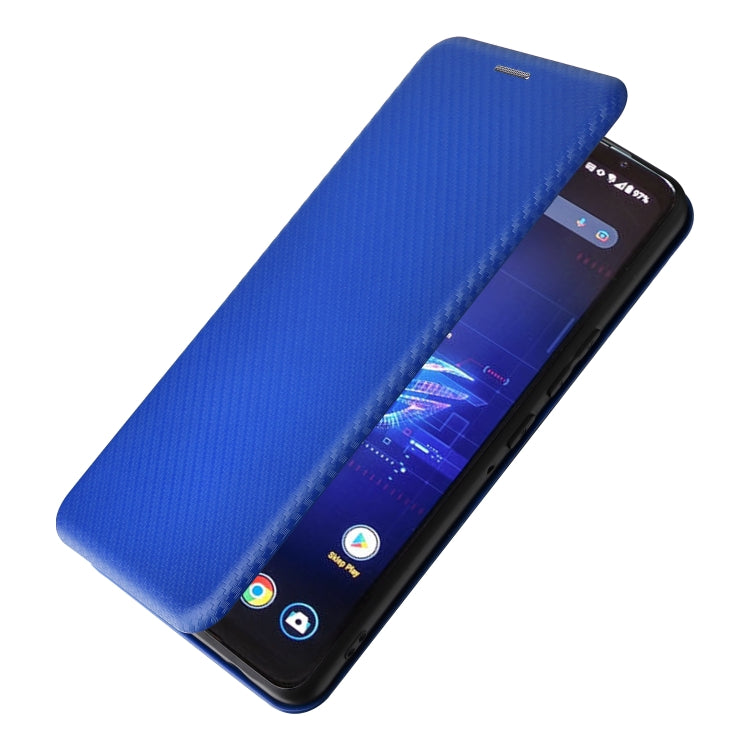 For ASUS ROG Phone 8 Carbon Fiber Texture Flip Leather Phone Case