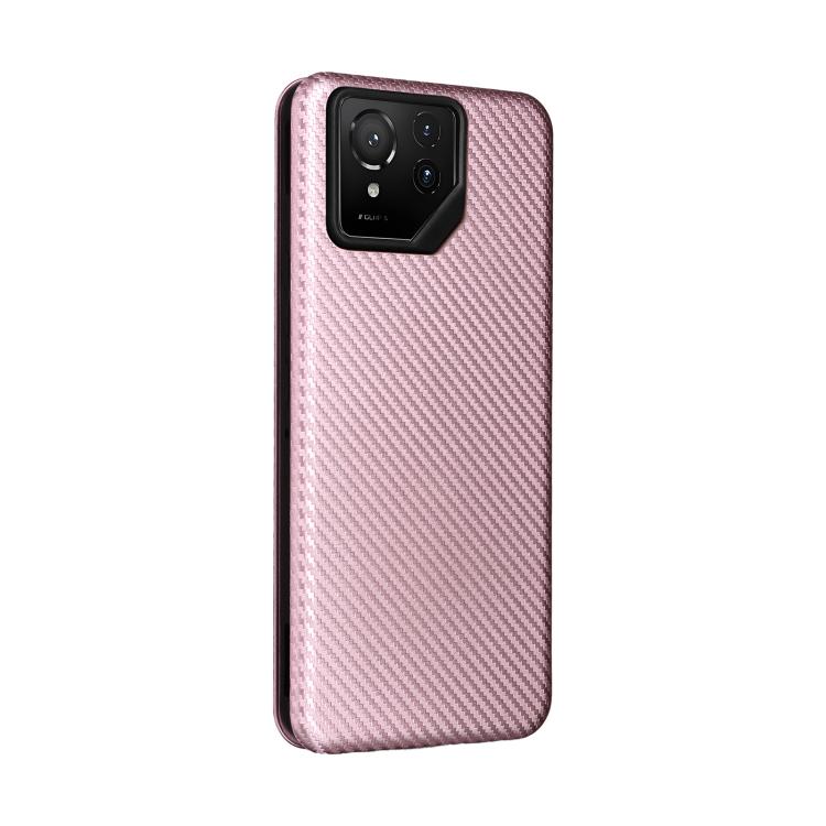 For ASUS ROG Phone 9 Carbon Fiber Texture Flip Leather Phone Case