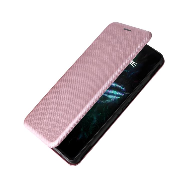 For ASUS ROG Phone 9 Carbon Fiber Texture Flip Leather Phone Case