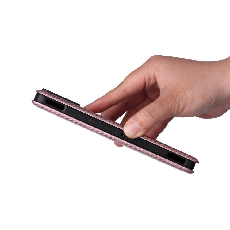 For ASUS ROG Phone 9 Carbon Fiber Texture Flip Leather Phone Case