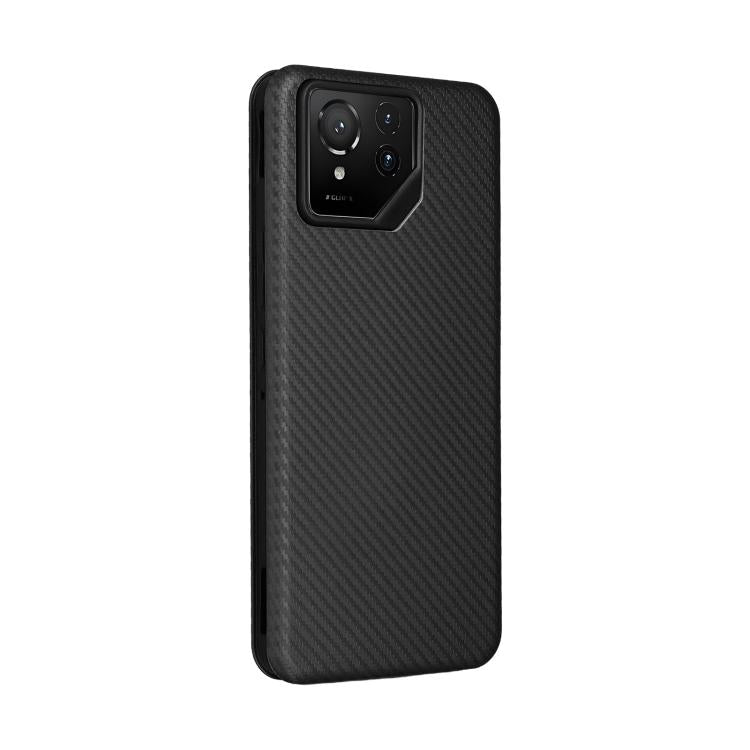For ASUS ROG Phone 9 Carbon Fiber Texture Flip Leather Phone Case