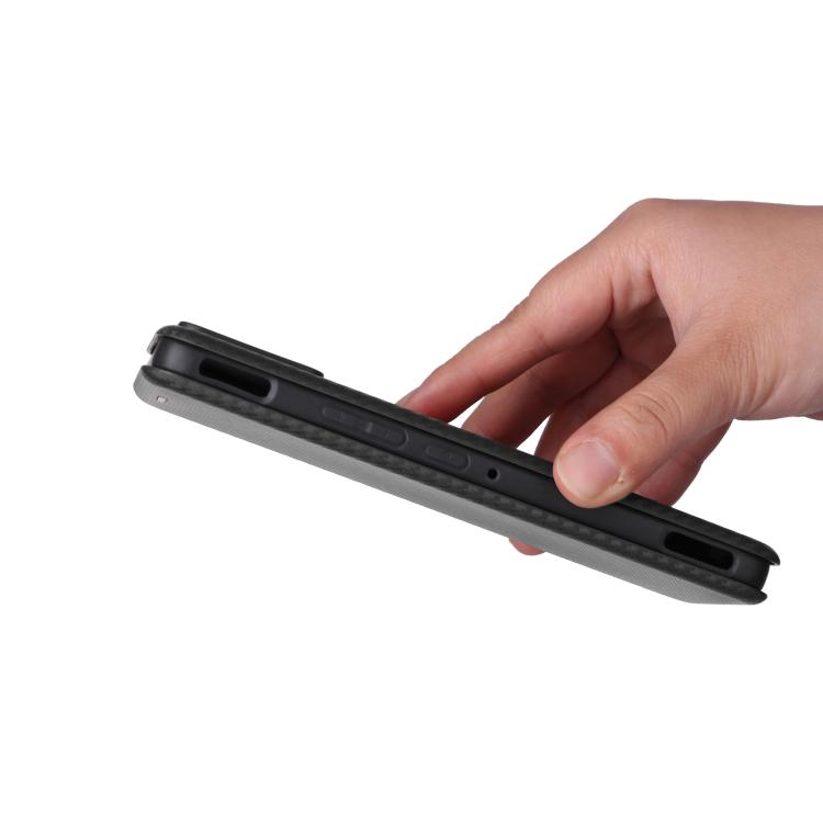 For ASUS ROG Phone 9 Carbon Fiber Texture Flip Leather Phone Case