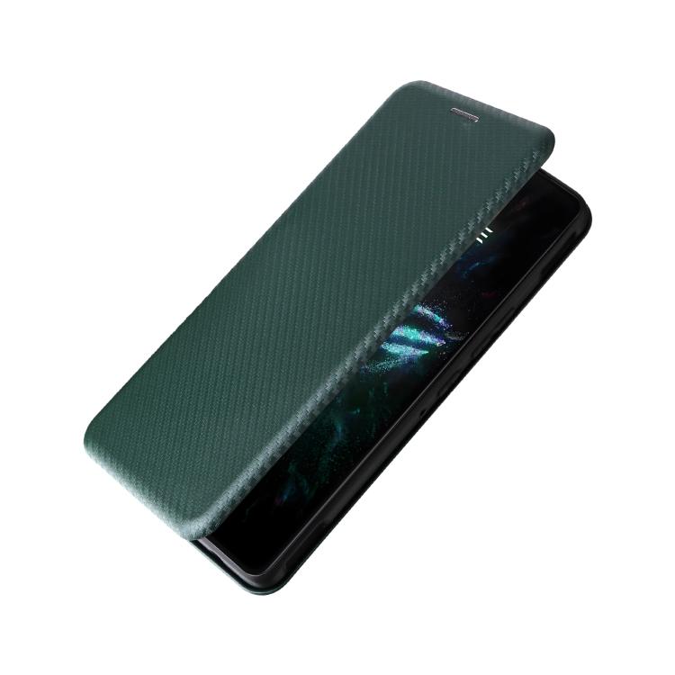For ASUS ROG Phone 9 Carbon Fiber Texture Flip Leather Phone Case