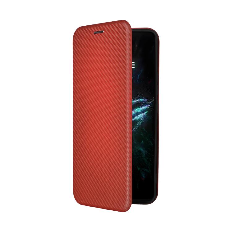 For ASUS ROG Phone 9 Carbon Fiber Texture Flip Leather Phone Case