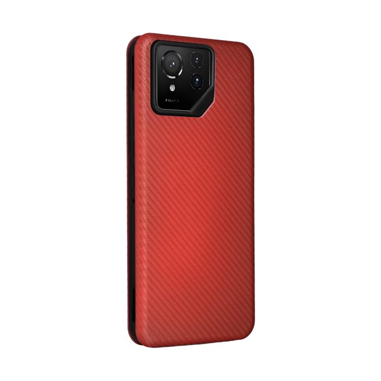 For ASUS ROG Phone 9 Carbon Fiber Texture Flip Leather Phone Case