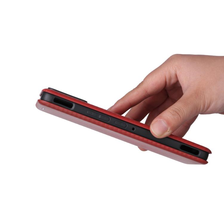 For ASUS ROG Phone 9 Carbon Fiber Texture Flip Leather Phone Case